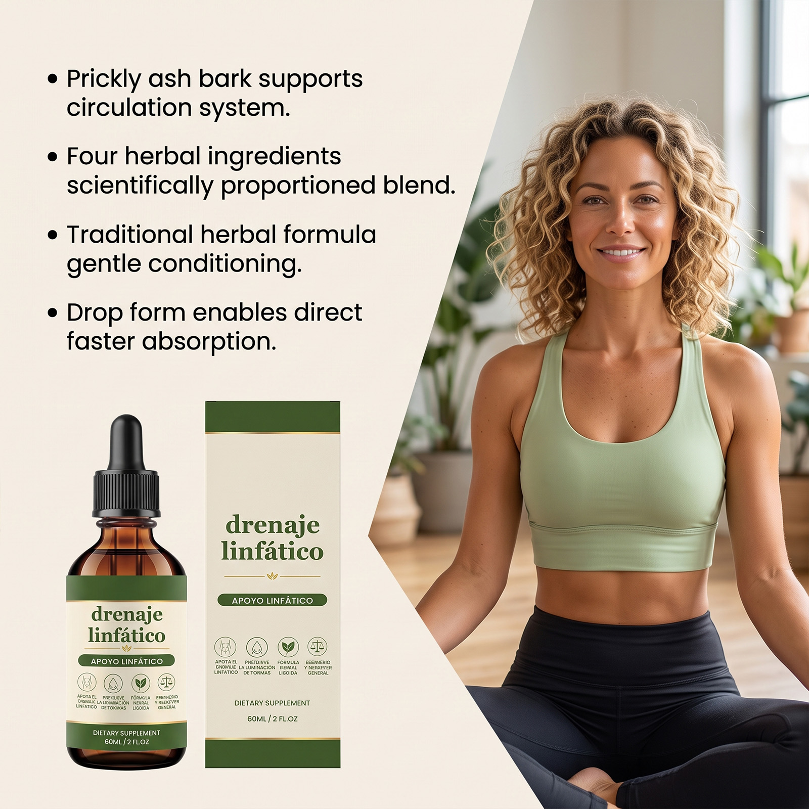 Herbal Drops With Four Plant Extracts Scientifically Blended Traditional Gentle Formula For Daily Consumption