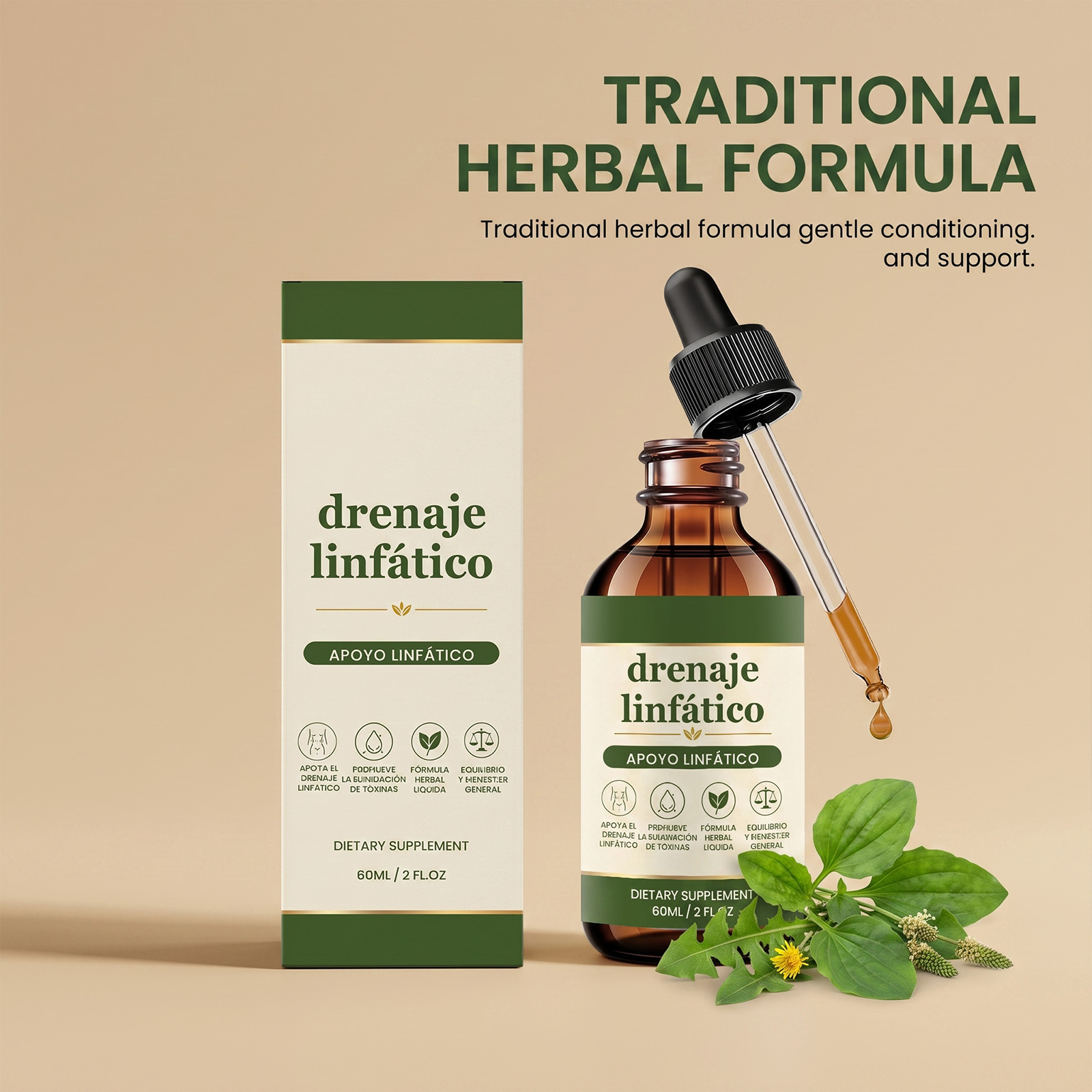 Herbal Drops With Four Plant Extracts Scientifically Blended Traditional Gentle Formula For Daily Consumption