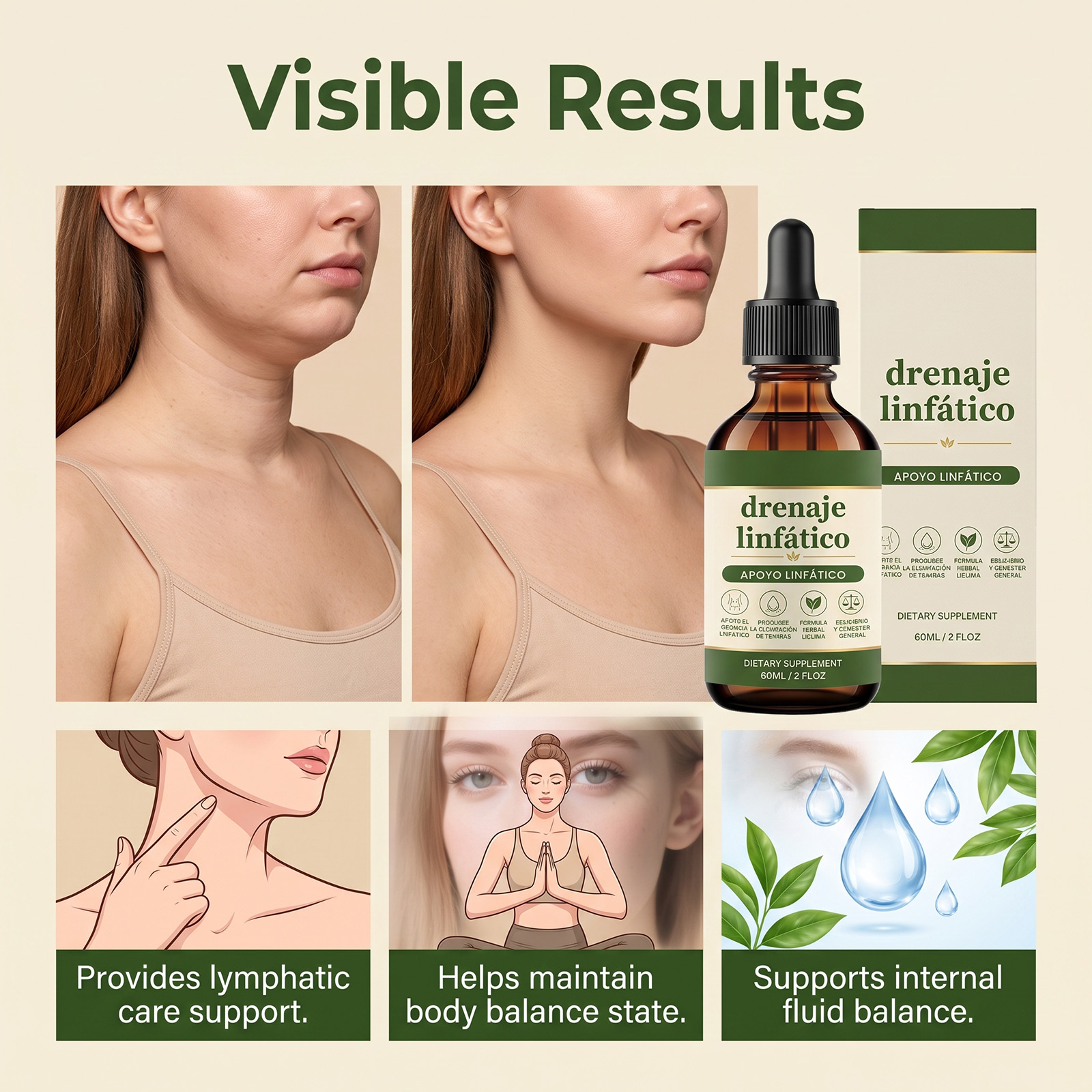 Herbal Drops With Four Plant Extracts Scientifically Blended Traditional Gentle Formula For Daily Consumption