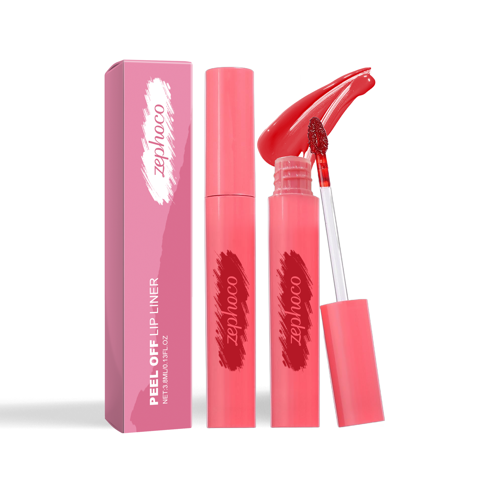 Matte Peel Off Lip Glaze Moisturizing Non Staining Natural Hydrating Pigmented Lip Makeup