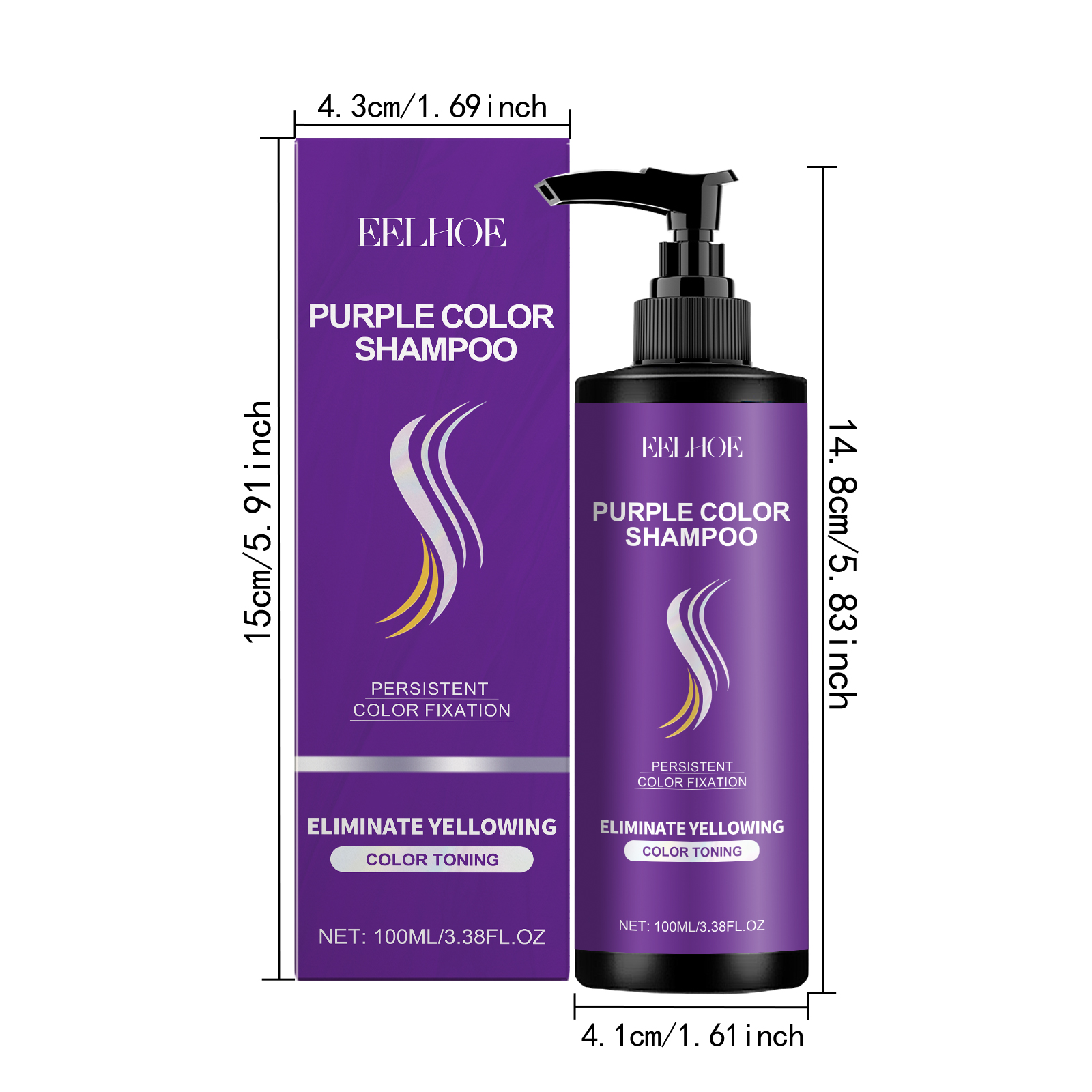Purple Shampoo Offers Long Lasting Hair Color Daily Nourish Smooth Moisturize Hair Care