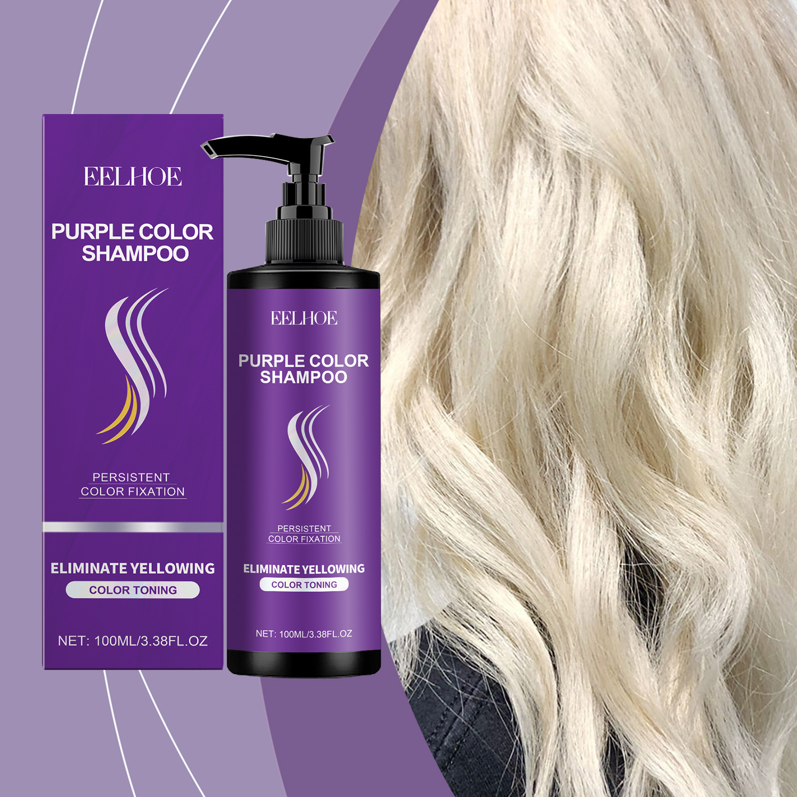 Purple Shampoo Offers Long Lasting Hair Color Daily Nourish Smooth Moisturize Hair Care
