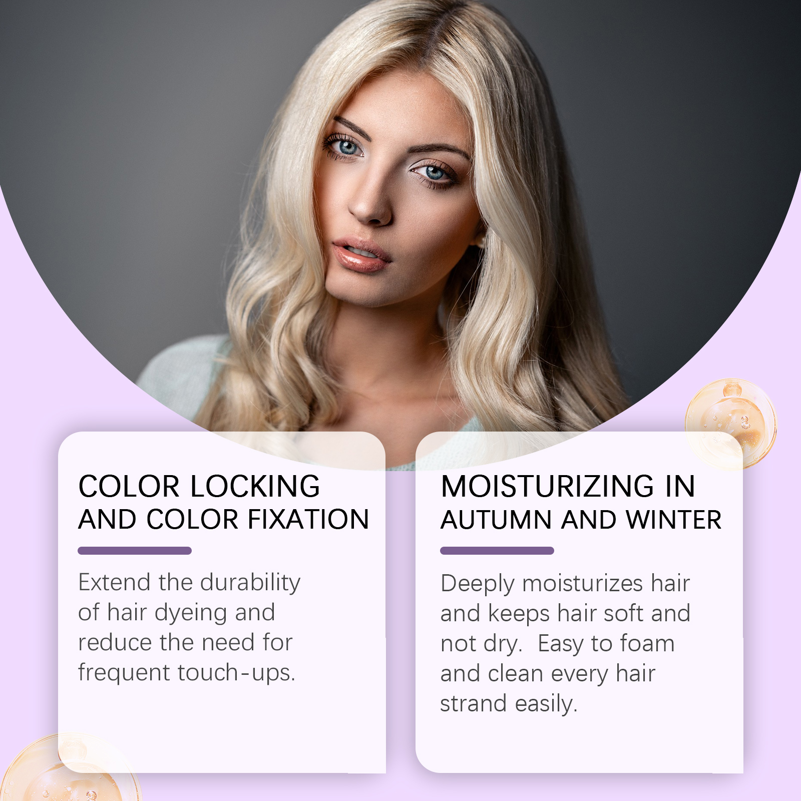 Purple Shampoo Offers Long Lasting Hair Color Daily Nourish Smooth Moisturize Hair Care