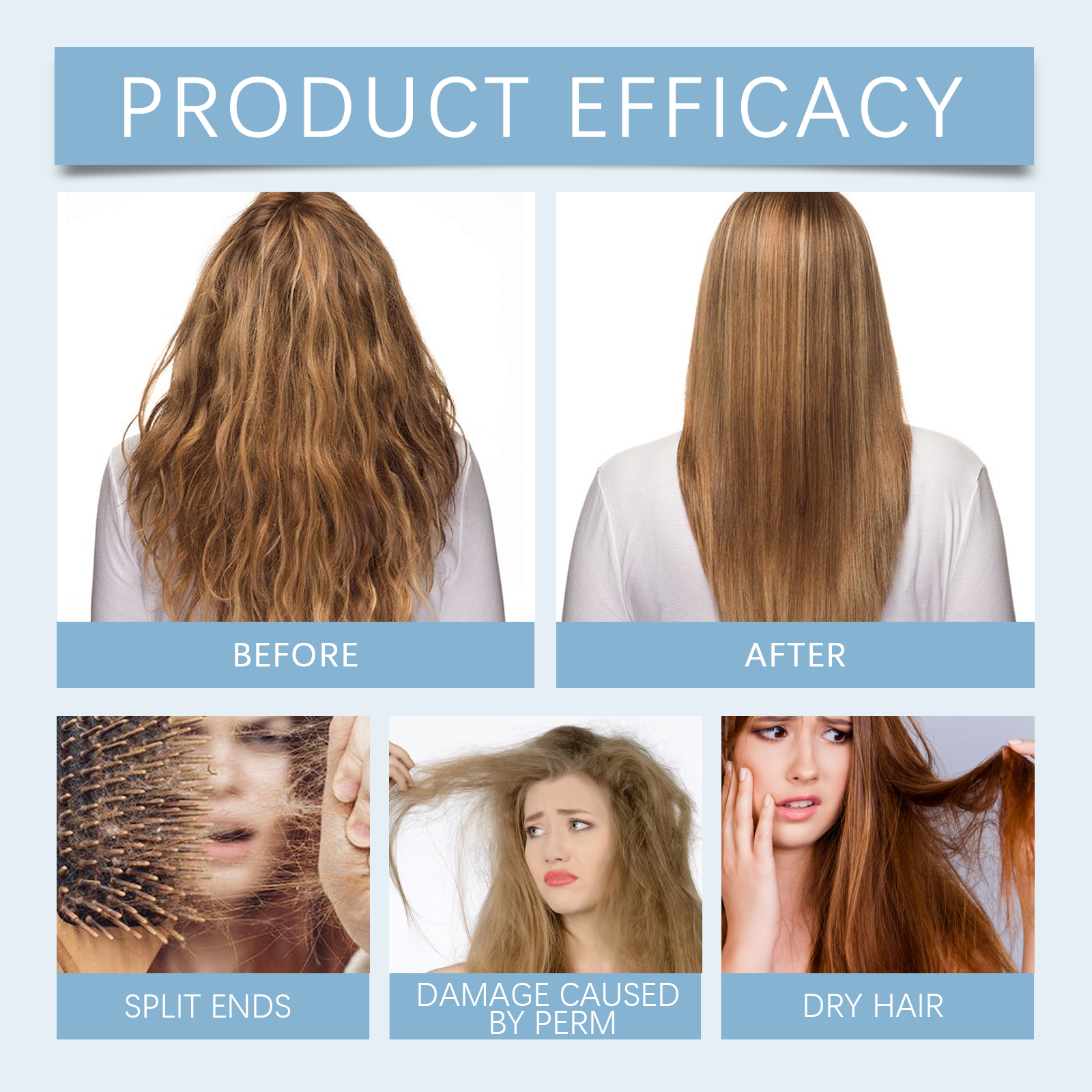 Leave In Conditioner Lightweight Nourishing Frizz Control For Dry Damaged Hair Smoothing Detangling Daily Care