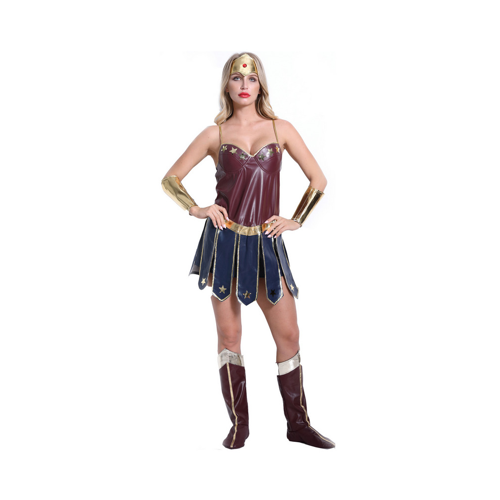 (L) Wonder Woman Costume Halloween Cosplay Fancy Dress