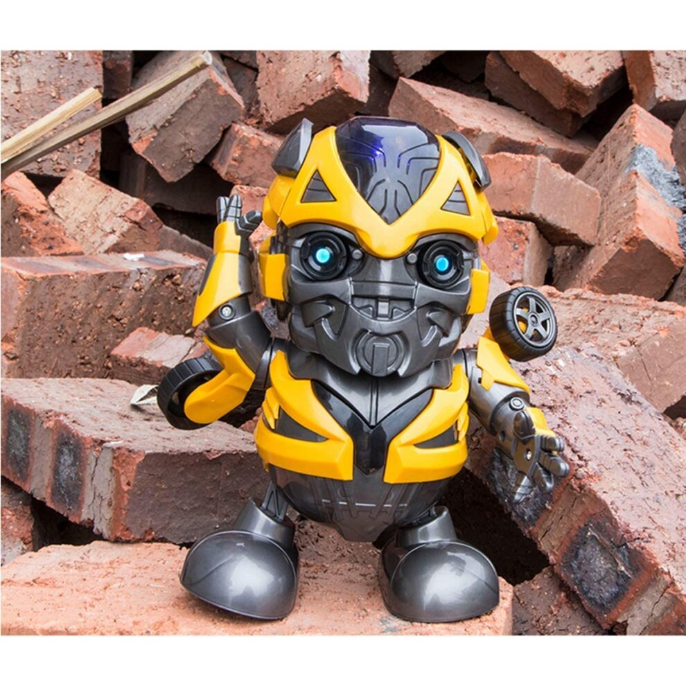(Action Figure Dance Super Hero Robot Toy Dancing Music Lights For Kids Gift - Bumble Be