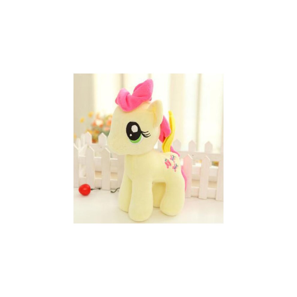 (Fluttershy) 25cm My Little Pony Large Stuffed Plush Soft Teddy Doll Toys Kids Birthday