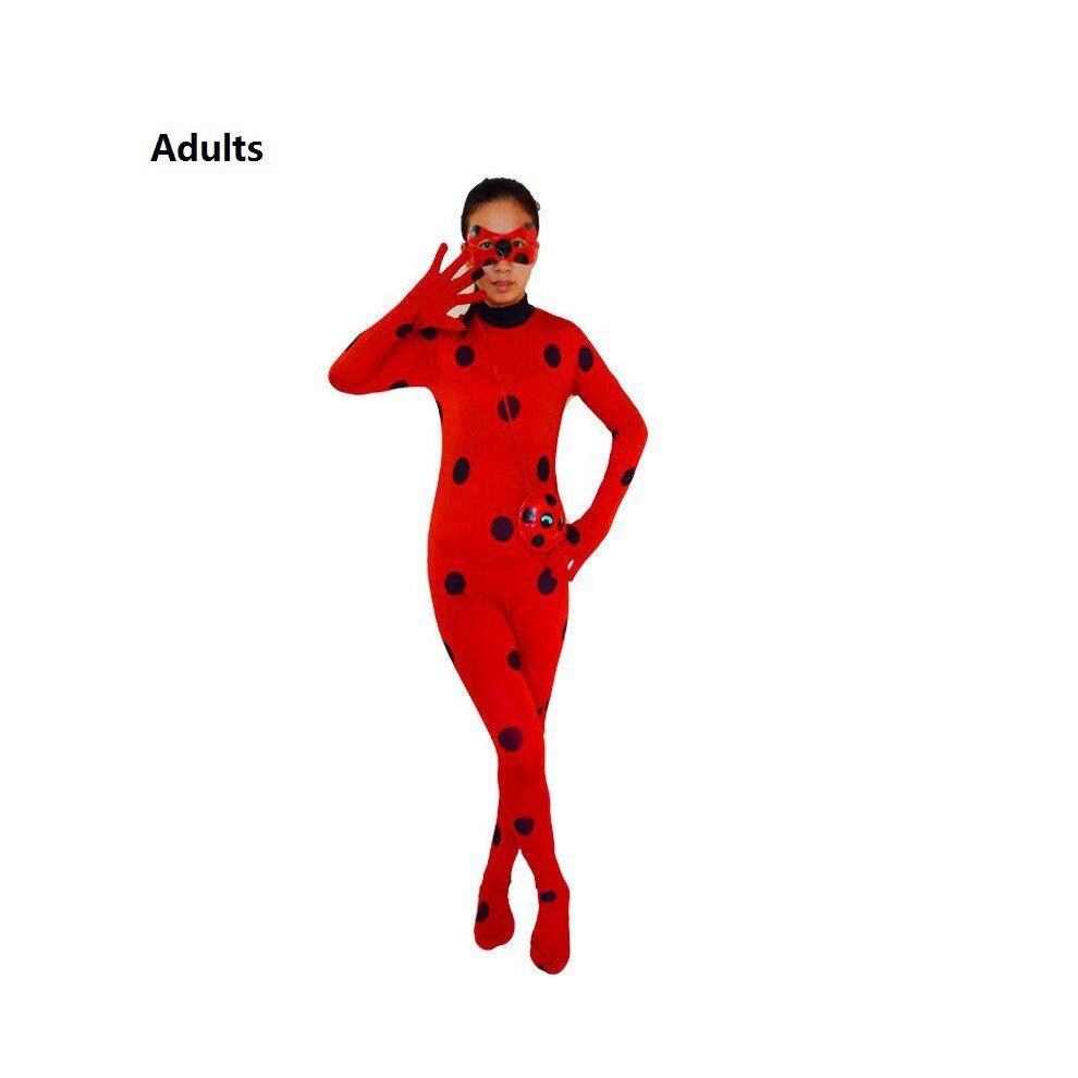 (Adults, M) Girls Miraculous Ladybug cosplay Costume Jumpsuit