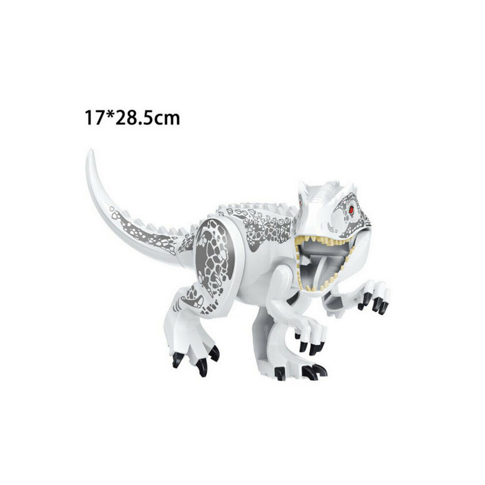 Jurassic Dinosaurs Minifigures Dinosaur Figure Big Size Indominus T Rex Blocks Building Block Toys 2Pcs Educational Dinosaur Toy Large Figures Set for Toddler Learning Girl and Boy