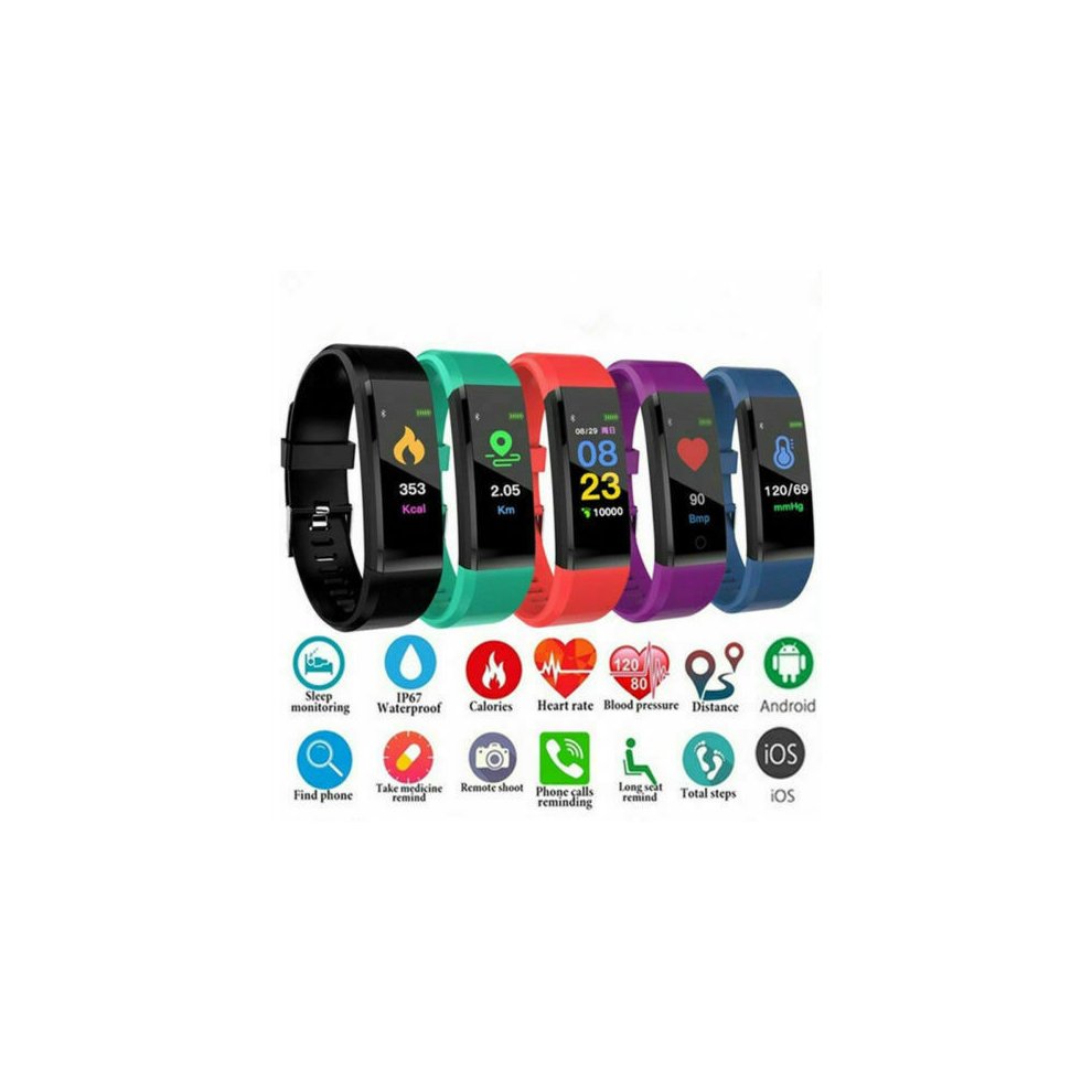 Smart Watch Heart Rate Blood Pressure Monitor Fitness Bracelet