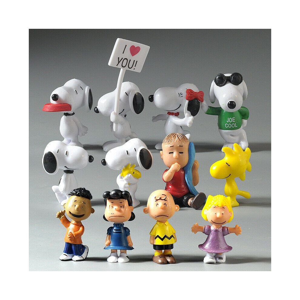 12pcs Charlie Brown Snoopy Figure Toy Play set