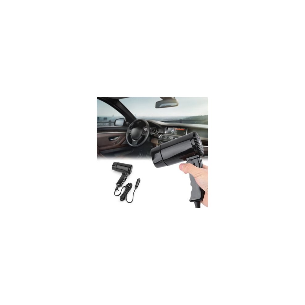Portable 12V Hot And Cold Folding Camping Travel Car Styling Hair Dryer Window Defroster