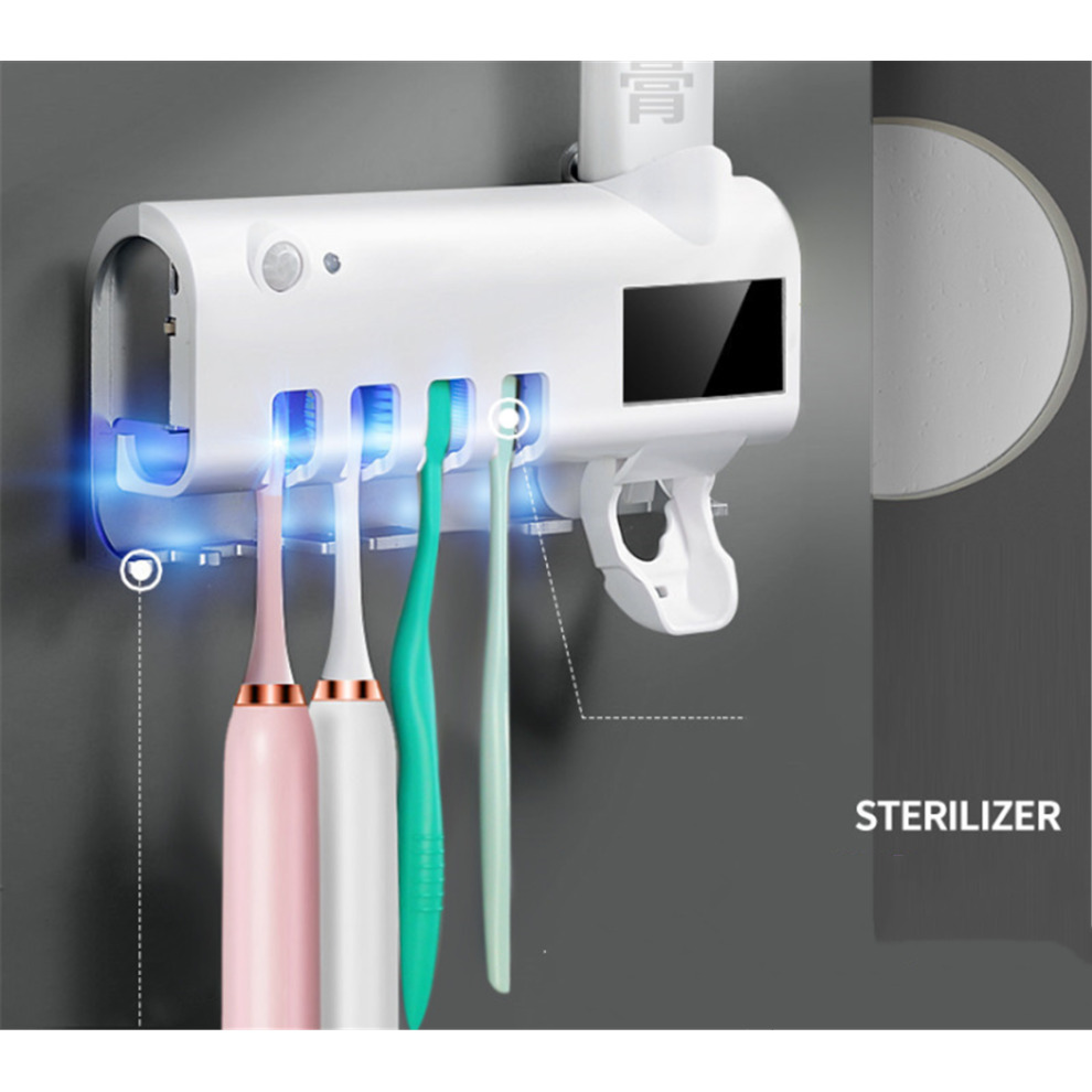 (Black) Toothbrush Sterilizer Smart UV Sterilization
