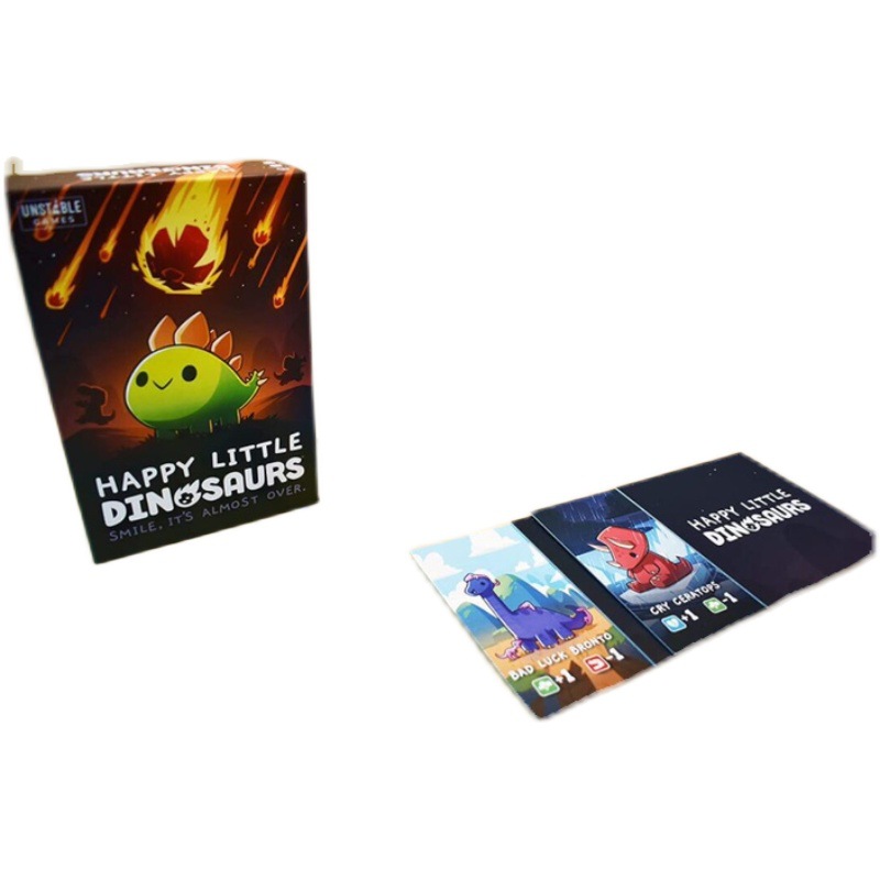 Happy Little Dinosaurs Board Game Fun Base Game Party English Card Game Family Toy for Gift Birthday Christmas Thanksgiving Party Favor