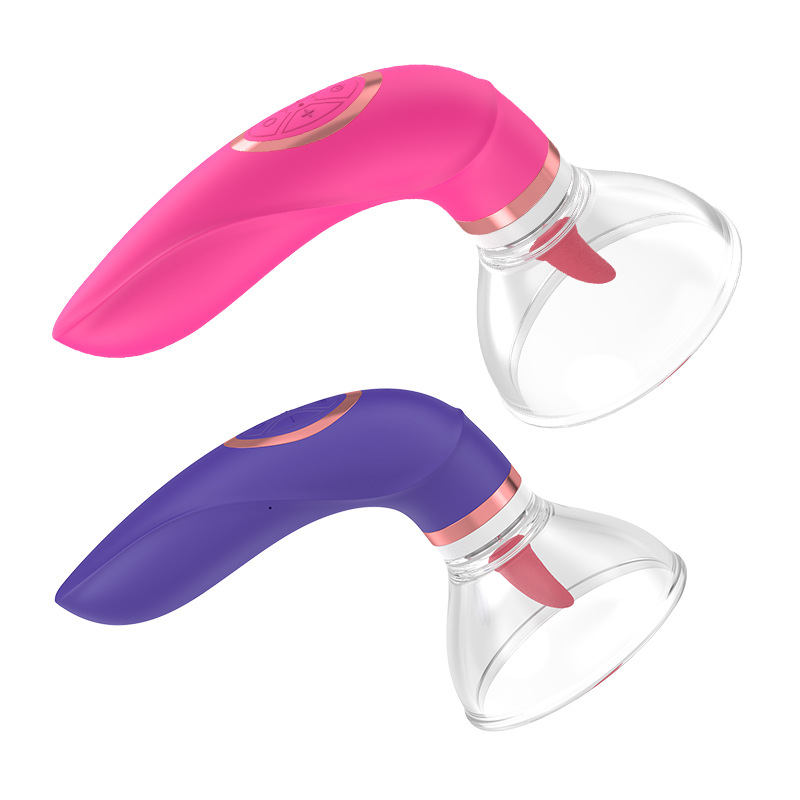 (Pink) Sex Toy for Her G-spot Stimulator Toy for Women Vagina Anal Suction Massager Tongue Licking Design Vibrating Clit Sucker Couple Gift