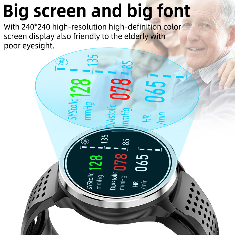 Smart Watch Airbag Air Pump True Accurate Blood Oxygen Pressure Heart Rate Health Body Temperature Smartwatch For Men Women