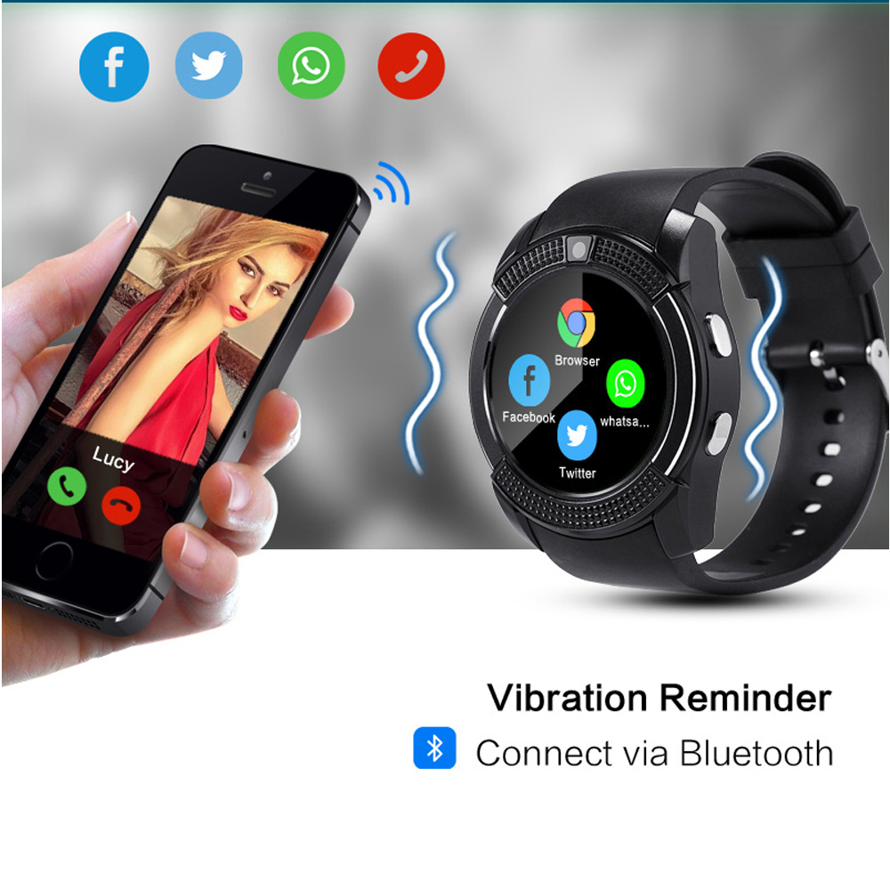 Bracelet Smart Watch Bluetooth Call Fitness Blood Pressure Monitor Support TF SIM Card