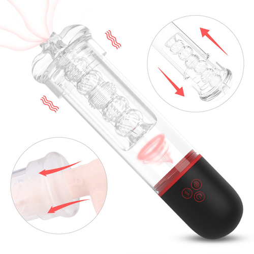 Sex Toy for Men Automatic Sex Machine Cup Huge Water Penis Pump Enlargement Penis Extender Exercise for Male Masturbating with Sucking Modes