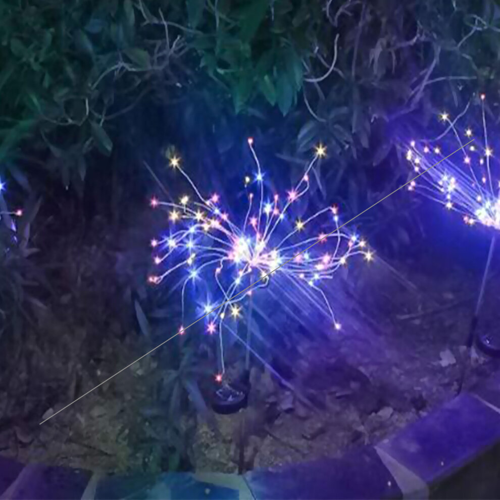 Garden Path Lights Solar Power Firework Lamp Starburst Stake Outdoor