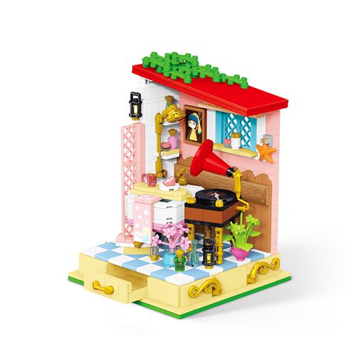 Mini City Bathroom View House Building Blocks Architecture Friends Bricks Toys for Girls Gifts