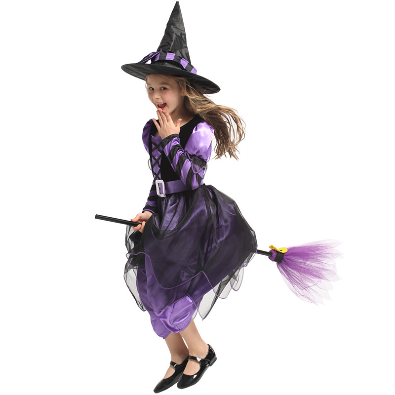(95~110cm) Dress Up Creations Fairytale Witch Cute Witch Costume Deluxe Set for Girl