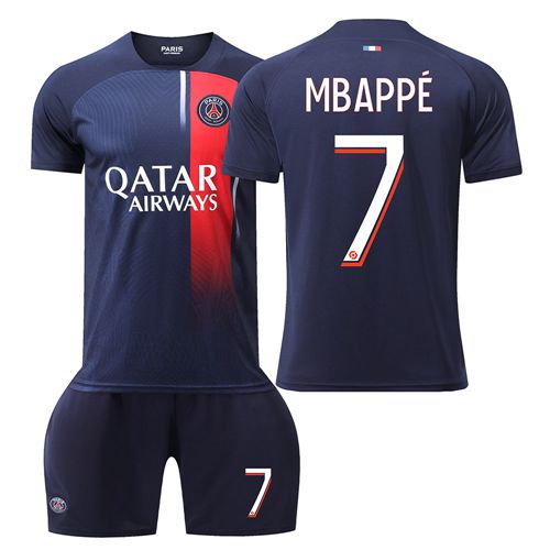 Paris Saint-Germain 2023-2024 Mbappe No.7 Home Soccer Jersey Football Kits