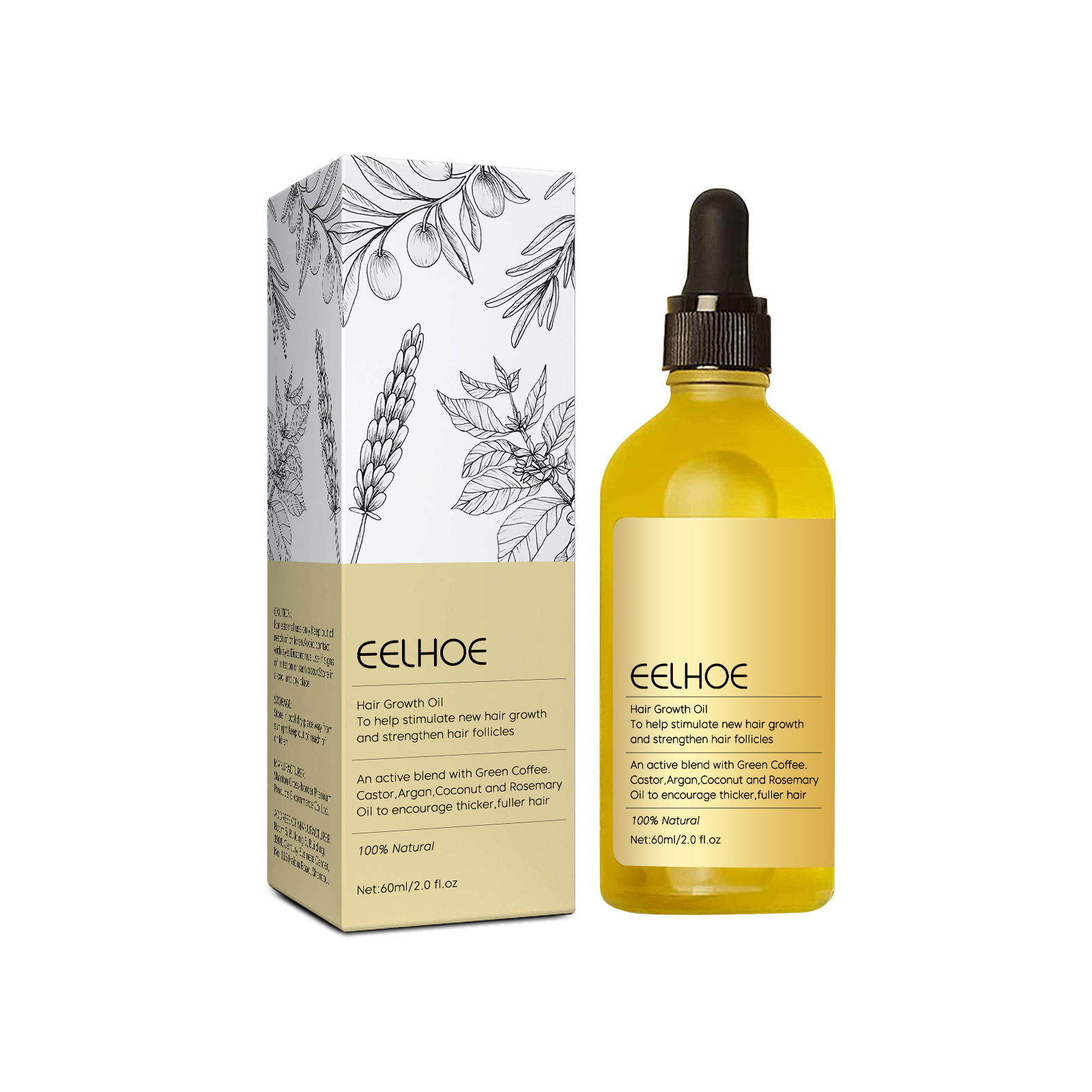 Hair Growth Oil Natural Veganic Rosemary Organic Oil for Thin Hair Growth Strengthen Nourishing Dry Damaged Hair 60ml