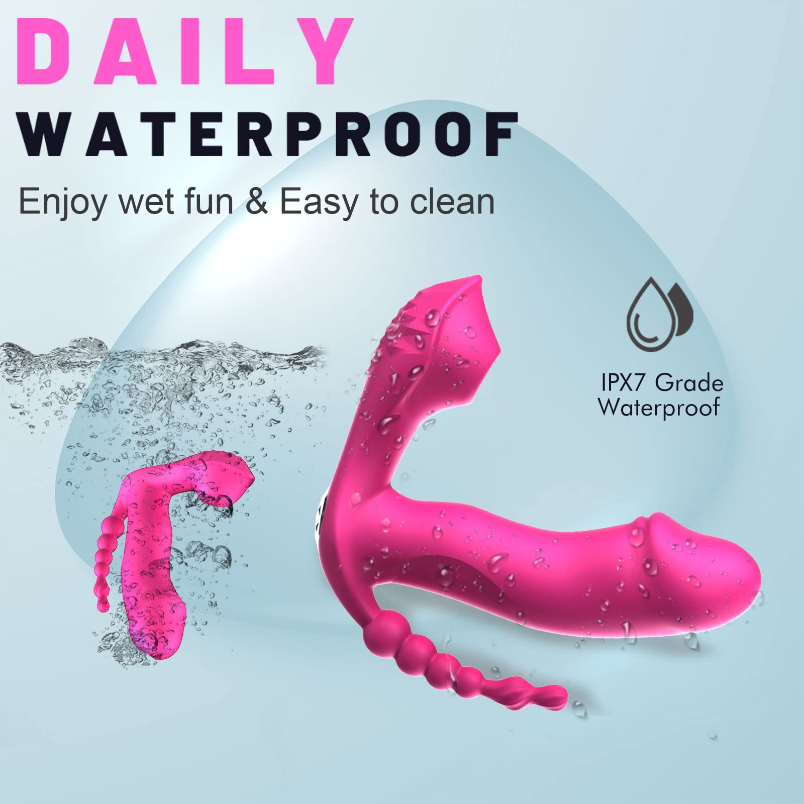 G Spot Clitoral Anal Vibrator Adult Sex Toys Anal Beads Dildo for Women Clitoral Stimulation 7 Vibration Modes Waterproof Rechargeable Remote Control