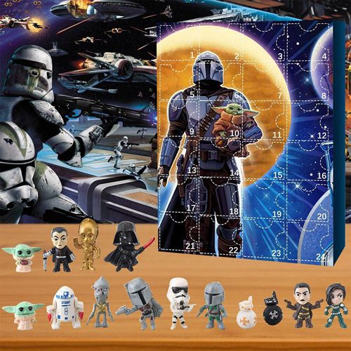 2023 Christmas Advent Calendar 24 Days Christmas Countdown Calendar Blind Box Star Wars Youda Minifigures Collectible Ornament Toy for Kids