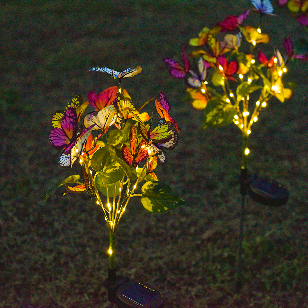 Butterflies Solar Lights Outdoor Garden Stake Lighting LED Lights for Yard Lawn Decorations