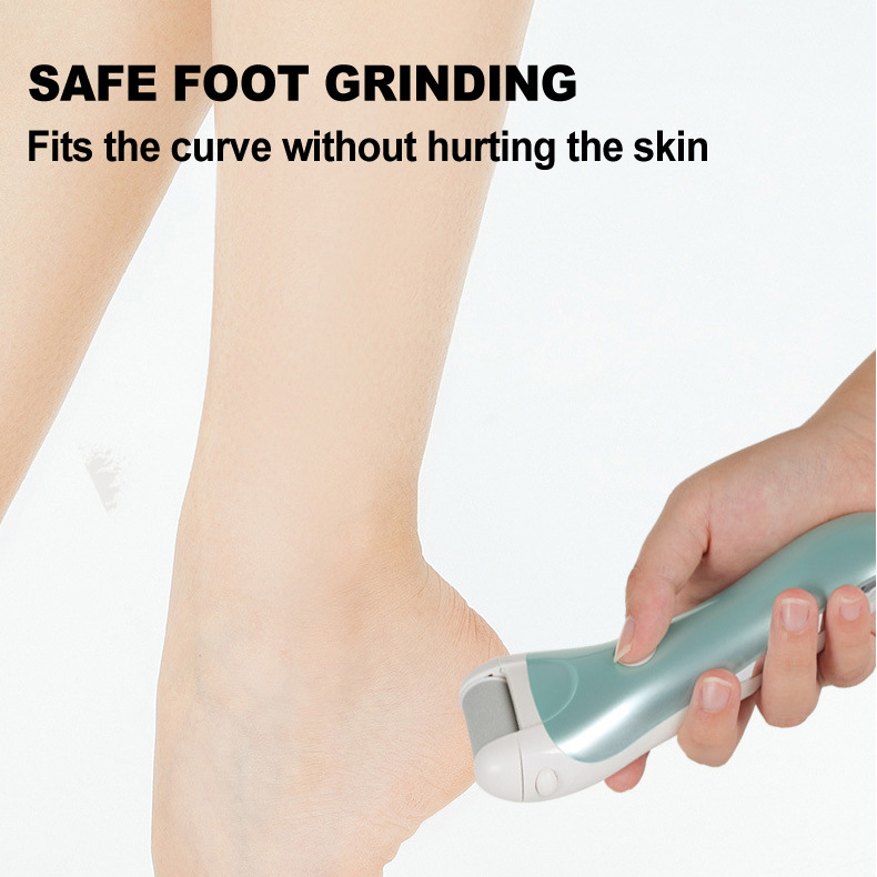 (Pink) Electric Foot File Rechargeable Remover with 3 Attachments