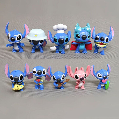 10pcs Mini Lilo & Stitch Action Figures Toy Doll Gift