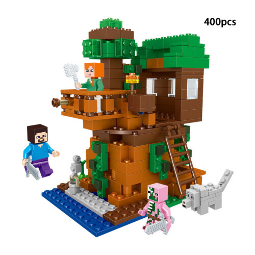 Tree House Minecraft Building Blocks Village Tree House Warhorse Bricks Toys