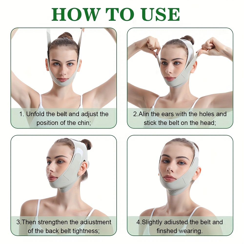 Reusable Face Slimming Bandage V Line Face Shaper Women Tighten Chin Cheek Lift Up Belt Facial Massage Strap Face Skin Care Sleep Shaping Beauty Tools