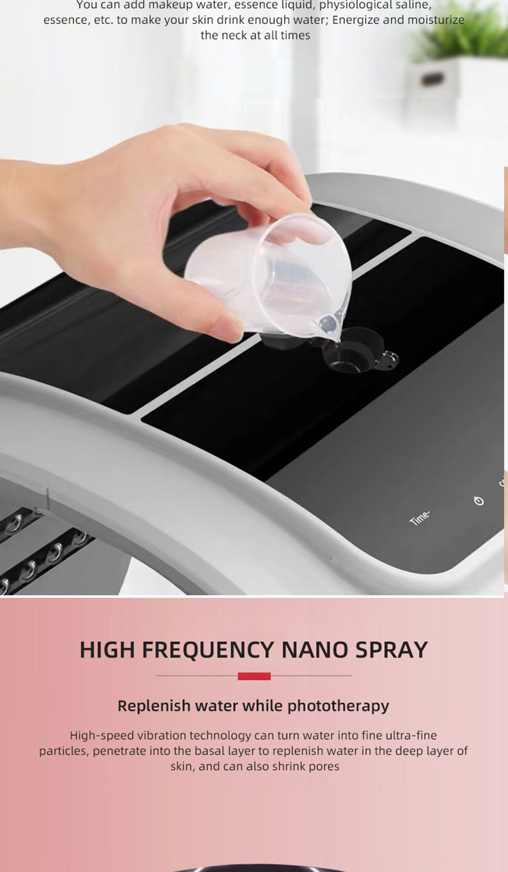 7 Colors LED Photon Machine With Nano Spray Face Mask PDT Equipment Skin Moisturizing Face Body Mask Salon SPA Home Use Skin Rejuvenation Acne Skin Care