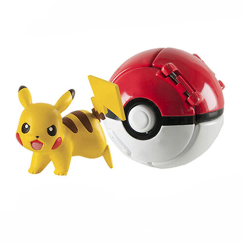 Pokémon Ball with Figure N Pop Action Balls Throwable Game Toy Kids Fun Play Toys Trainer Battle Figures Stocking Fillers Xmas Birthday Gift for Children