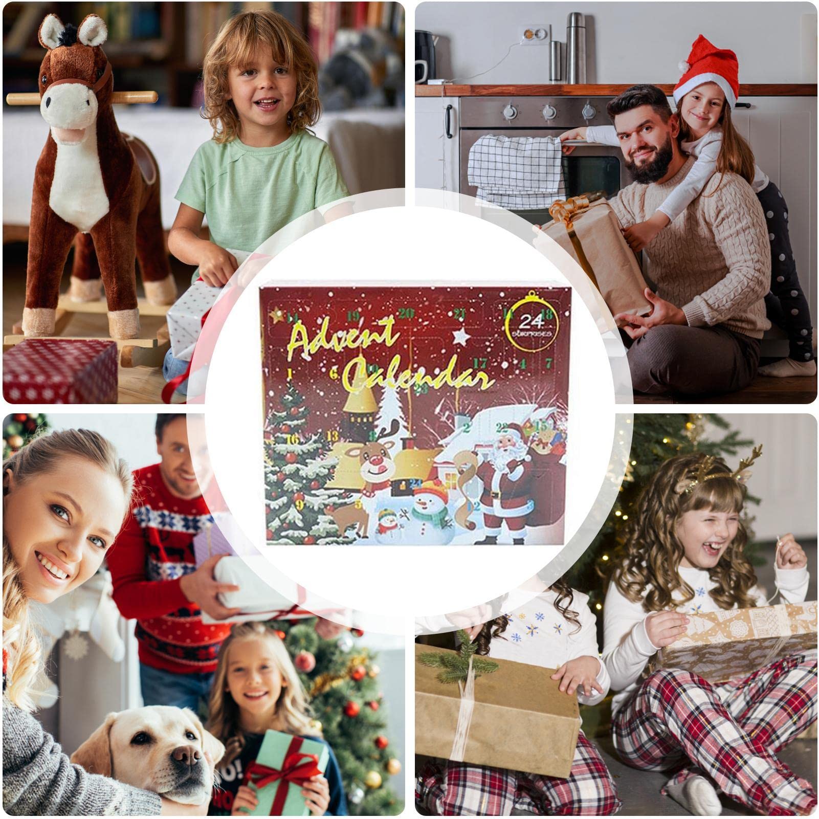 Advent Calendar 2022 Kids Mini Christmas Hanging Ornaments Kit 24 Days Countdown Calendar Plush Toys Box DIY Christmas Tree Decoration Xmas Fillers Party Favor Birthdays Surprise Gifts for Toddlers Kids Girls Boys