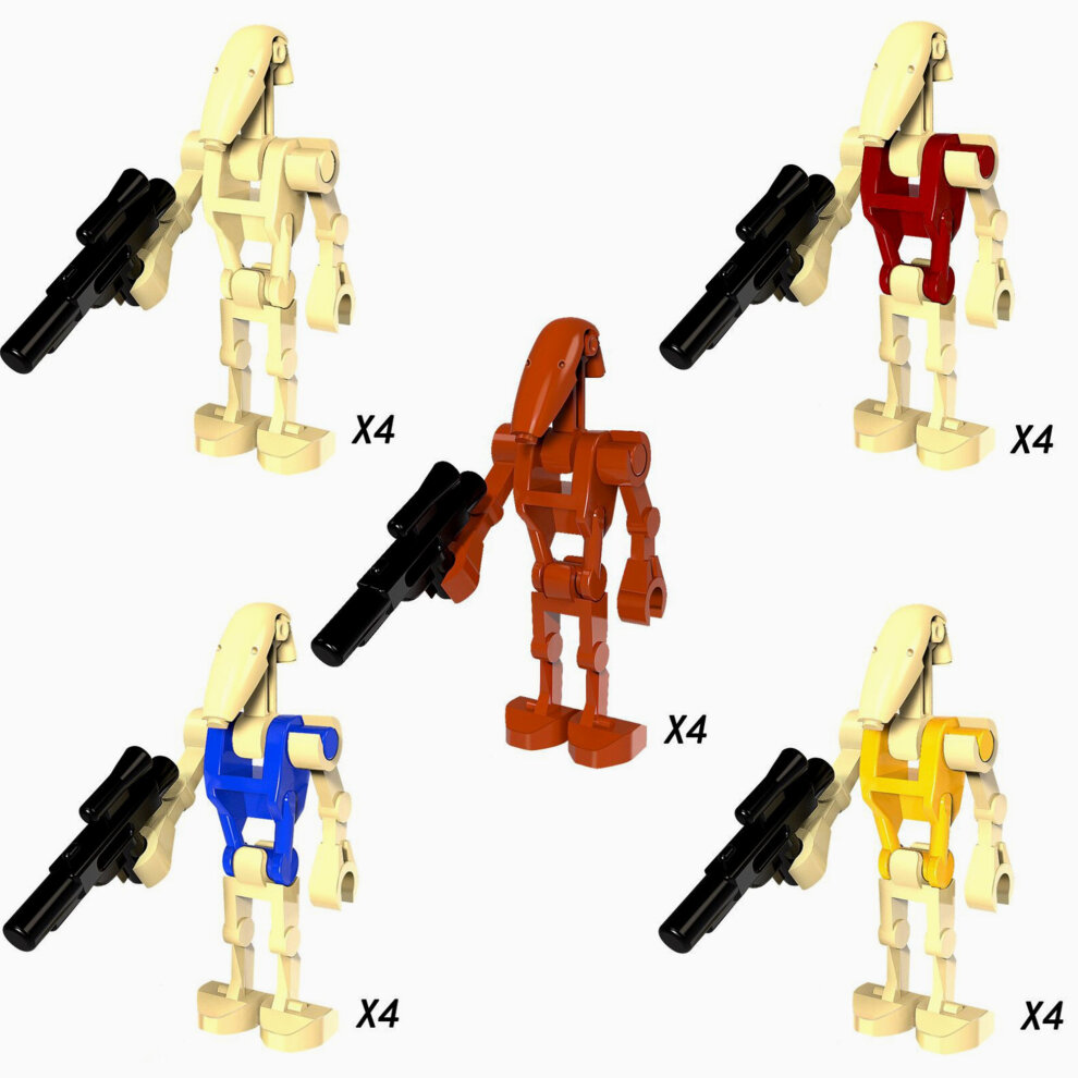 Star Wars Building Block Minifigure Toys Kit with Weapons Clone Guns 24Pcs Action Figures Set Fit Lego as Boys Kids Movies Fans Gifts