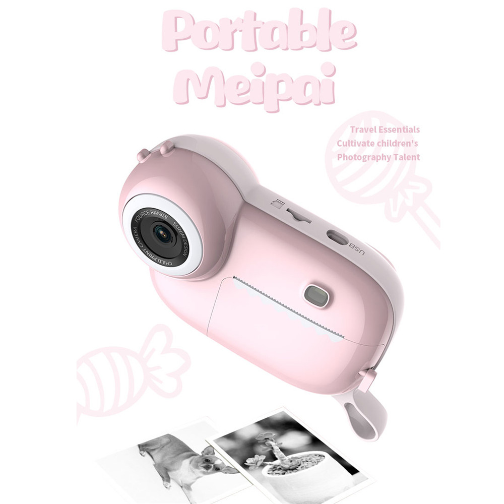 (Blue) Instant Print Camera for Kids Digital Camera Photo Video Camera Child Toy Camcorder Recorder for Girls 3 Inch Screen 1080P HD with 32GB TF Card
