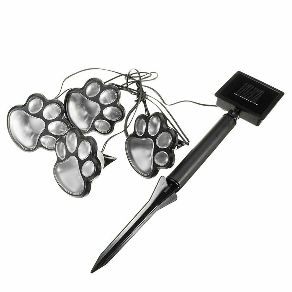 Solar Lights Outdoor Dog Paw Lights (Set of 4) Garden Lights