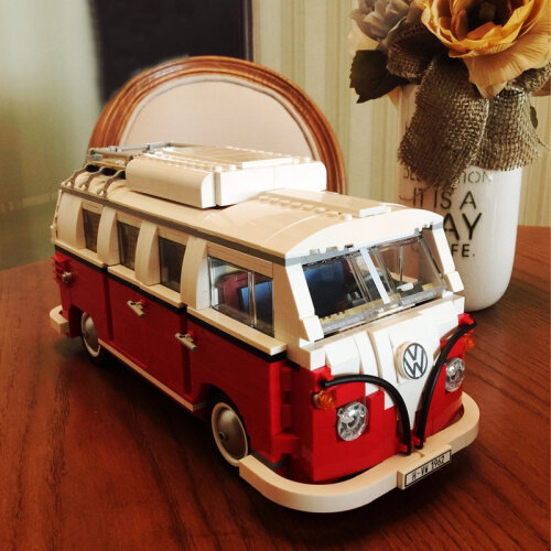 Volkswagen T1 Camper Car Model Series 1334pcs Building Blocks For Children Figure High-Tech Christmas Gifts