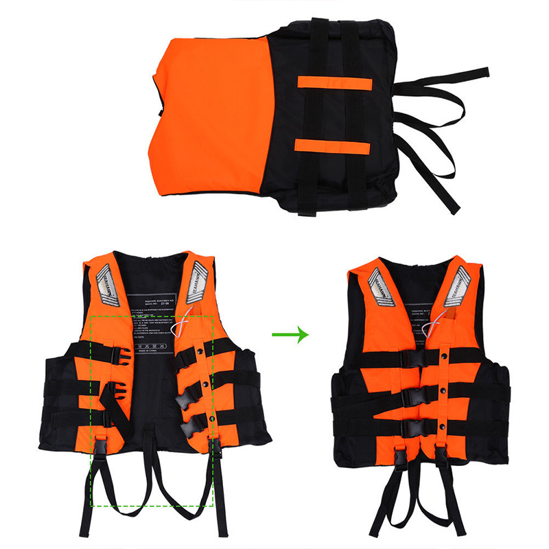 (Orange S) Life Jacket Adult Kids Unisex Life Vest Neoprene Lifejackets Buoyancy Aids Comfortable Adjustable for Motorboat Boating Kayaking Floatation Device Diving Swimming Fishing  Surfing Outdoor WaterSports