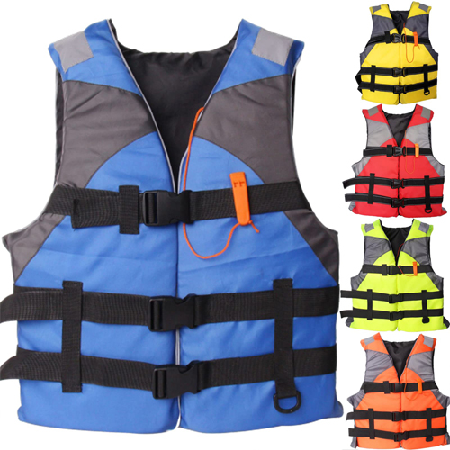 (Blue) Adult Life Jacket Vest Buoyancy Aid Unisex Adjustable Life Jacket Safety Swim Vest for Kayaking Paddle Boarding Fishing Surfing Snorkel Watersports Rafting Water Sport