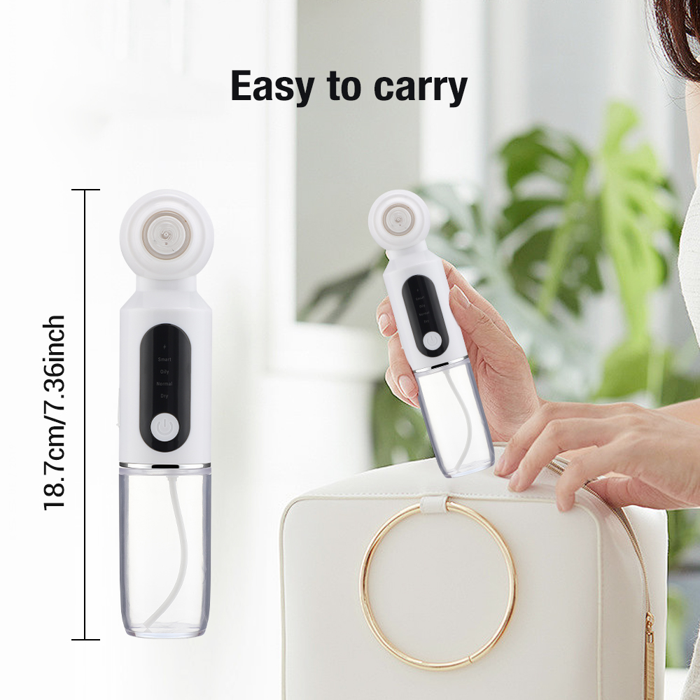 Electric Bubble Blackhead Remover Pore Vacuum Face Cleaner Hot Compress Black Dots Extractor Blue Light Sterilization Skin Care Facial Cleaning Device