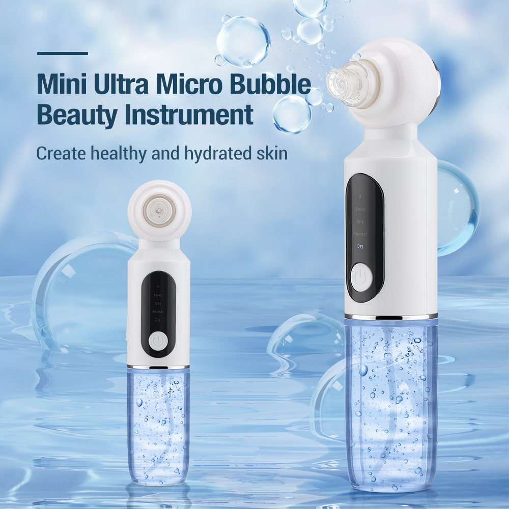 Electric Bubble Blackhead Remover Pore Vacuum Face Cleaner Hot Compress Black Dots Extractor Blue Light Sterilization Skin Care Facial Cleaning Device