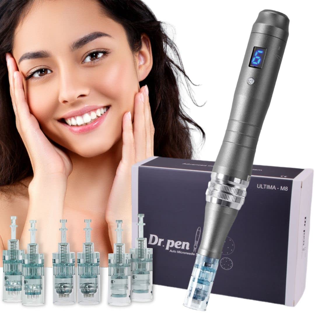 Dr. Pen Ultima M8 Microneedling Pen Professional Kit Authentic Multi-function Wireless Derma Beauty Pen Trusty Skin Care Tool Kit for Fast Results