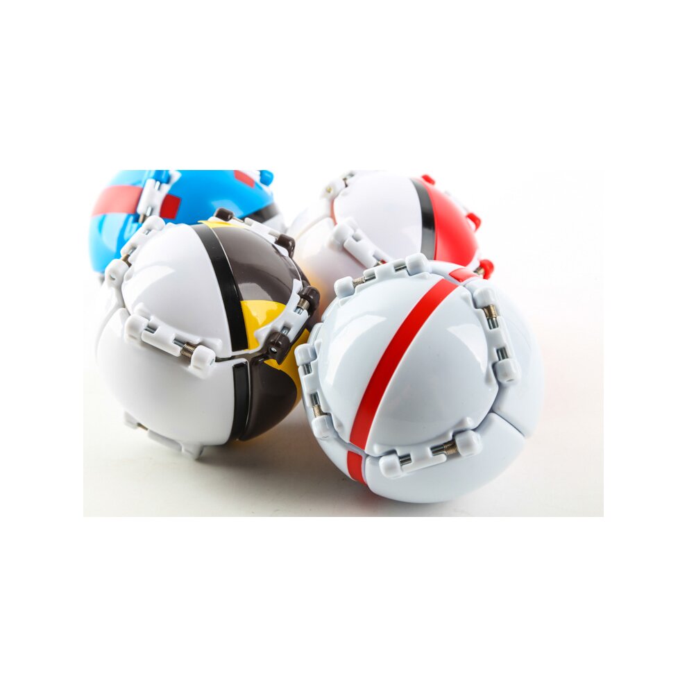 Pokemon 4 pieces set bouncing poke ball touch pop-up fighting toy