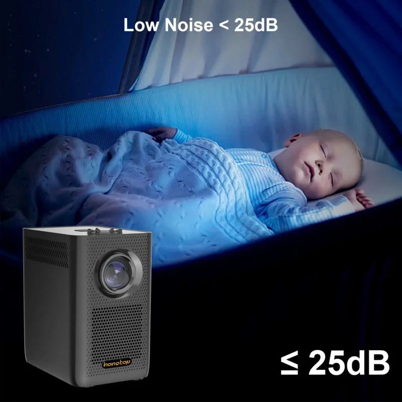 HD 1080P Portable Projector Smart Android WiFi Wireless Bluetooth LED   Outdoor Home Theater Cinema Projector Phone Video Travel