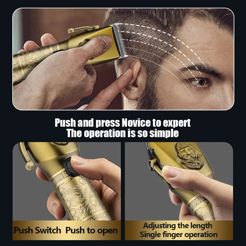 USB Hair Clipper and Electric Shaver Set All Metal Head Electric Trimmer  Mens Grooming Tools