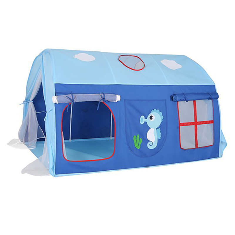 Blue Ocean Themed Pretend Play Tent for Kids - Indoor Imaginative Playhouse